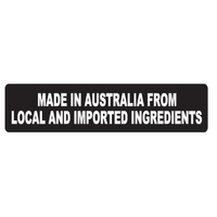 Country of Origin Topper - Made In Aust From Local and Imported Ingredients