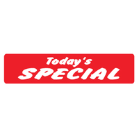 Promotional Topper - TODAY'S SPECIAL - Red and White *DISCONTINUED