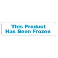 Info Topper This Product Has Been Frozen (Blue/hite)