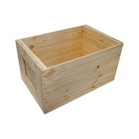 Rustic Pine Wooden Crate Closed Style