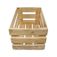 Rustic Pine Wooden Crate -- OPEN STYLE