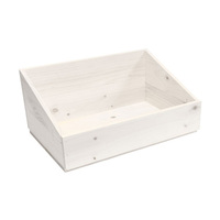 Slanted Wooden Crate White Washed - Premium Smooth