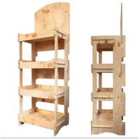 Rustic 4 Tier Wooden Stand 560 x 430 x 1200