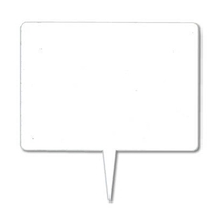 Large Food Ticket with Spike 65 x 88MM - WHITE - PKT OF 10