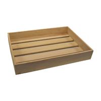 Wooden Tray with Slat Base - NATURAL PINE  - SMALL 