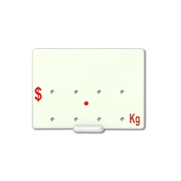 Food Ticket Small for Clip-In Nos + $.kg 65 x 88MM - WHITE - Pkt of 5