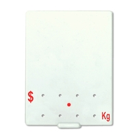 Food Ticket Large For Clip-In Nos + .kg 90 x 120MM - WHITE - PKT OF 5*