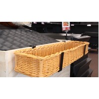 Produce bin Polywicker hanging basket set with brackets Natural