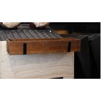 Wooden Crate Long Slimline -- DARKSTAIN with Bracket Set