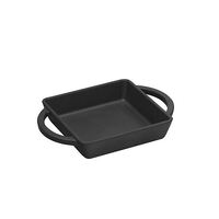 Mini Square Skillet Cast Iron -- BLACK 