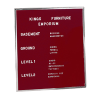 Felt Groove Board 450x600MM Chrome & BURGUNDY FELT