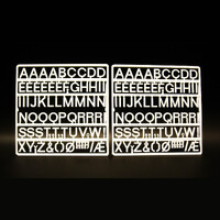 Felt Groove Board Letters 146  White 28mm - Pkt