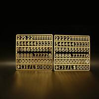 Felt Groove Board Numbers 154 Pieces Gold 28MM - PKT