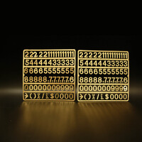 Felt Groove Board Numbers 154 Pieces Gold 28mm - Pkt