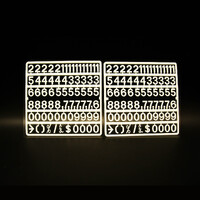 Felt Groove Board Numbers 154pcs White 28MM - PKT*