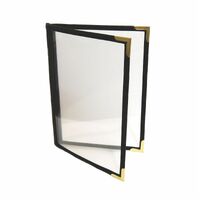 Bistro A5 Menu Holder 2 Clear Pockets (4 Pages)