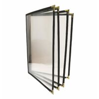 Bistro A4 Menu Holder 4 Clear Pockets (8 Pages)