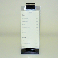 Menu Roll Black Acrylic with 5 Pockets*