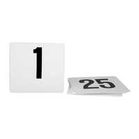 Plastic Table Numbers 105 x 95mm 1 - 25 (Black on White) - Pack