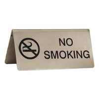 Stainless Steel No Smoking Table Sign
