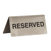 Stainless Steel Reserved Table Sign