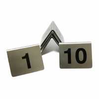 Stainless Steel Table Numbers 1 - 10 - Pack of 10