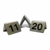 Stainless Steel Table Numbers 11 - 20 - Pkt of 10