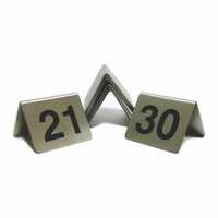 Stainless Steel Table Numbers 21 - 30 - Pkt of 10*