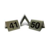 Stainless Steel Table Numbers 41 - 50 - Pkt of 10*