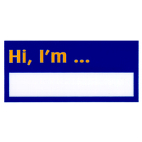 Pre-Printed Name Badge -- HI I'M -- Pkt of 2*