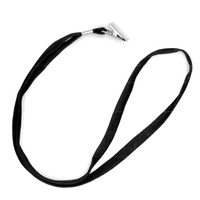 Economy Lanyard with Alligator Clip -- BLACK