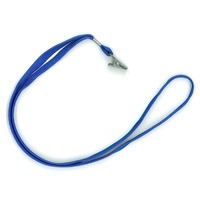 Economy Lanyard with Alligator Clip -- BLUE