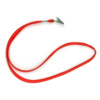 Economy Lanyard With Alligator Clip -- RED