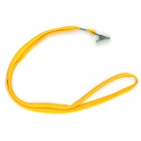 Economy Lanyard With Alligator Clip -- YELLOW