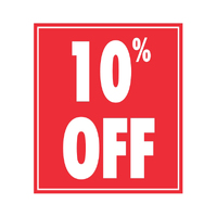 Self Adhesive Promotional Labels 10% Off - Roll of 250