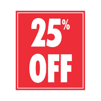 Self Adhesive Promotional Labels 25% Off - Roll of 250