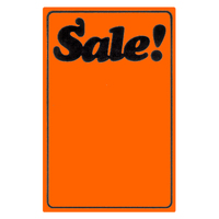 Self Adhesive Promotional Labels Sale (Fluoro) - Roll of 250