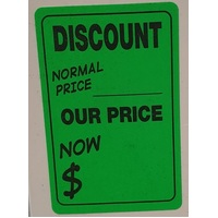 Self Adhesive Fluoro Labels DISC/PRICE 33 x 51mm - Roll of 250