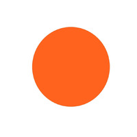 Self Adhesive Fluoro Circles 25MM Orange - Roll of 350