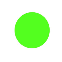 Self Adhesive Fluoro Circles 25MM Fluoro Green - Roll of 350