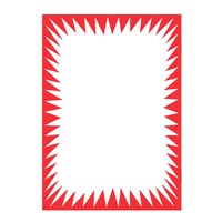 Price Ticket Non-Reuse A4 RED / WHITE Flash - Pkt of 25