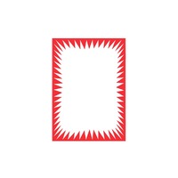 Price Ticket Non-Reuse A7 RED / WHITE  Flash - Pkt of 50