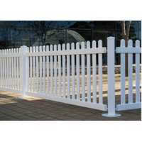 Portable White Picket Fence Panel - 1m and 1 post