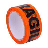 36 Rolls of Fragile Fluoro Orange Packing Tape - 48MM x 66M