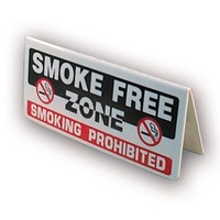 Table / Counter Sign Medium Smoke Free Zone*