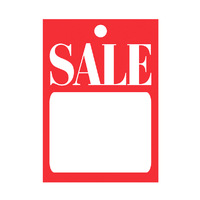 Pre Printed Swing Tag Sale (With Blank Area) - Pkt of 50