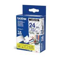 TZe-153 PTouch Tape TZ 24mm -- BLUE on CLEAR*