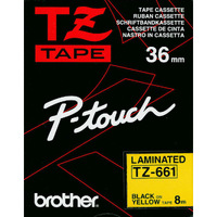 TZ-661 PTouch Tape 36mm -- BLACK on YELLOW*