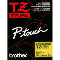 PTouch Tape 24mm Black On Fluoro Yellow