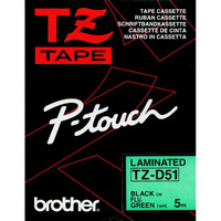 PTouch Tape 24MM - Black on Fluoro Green